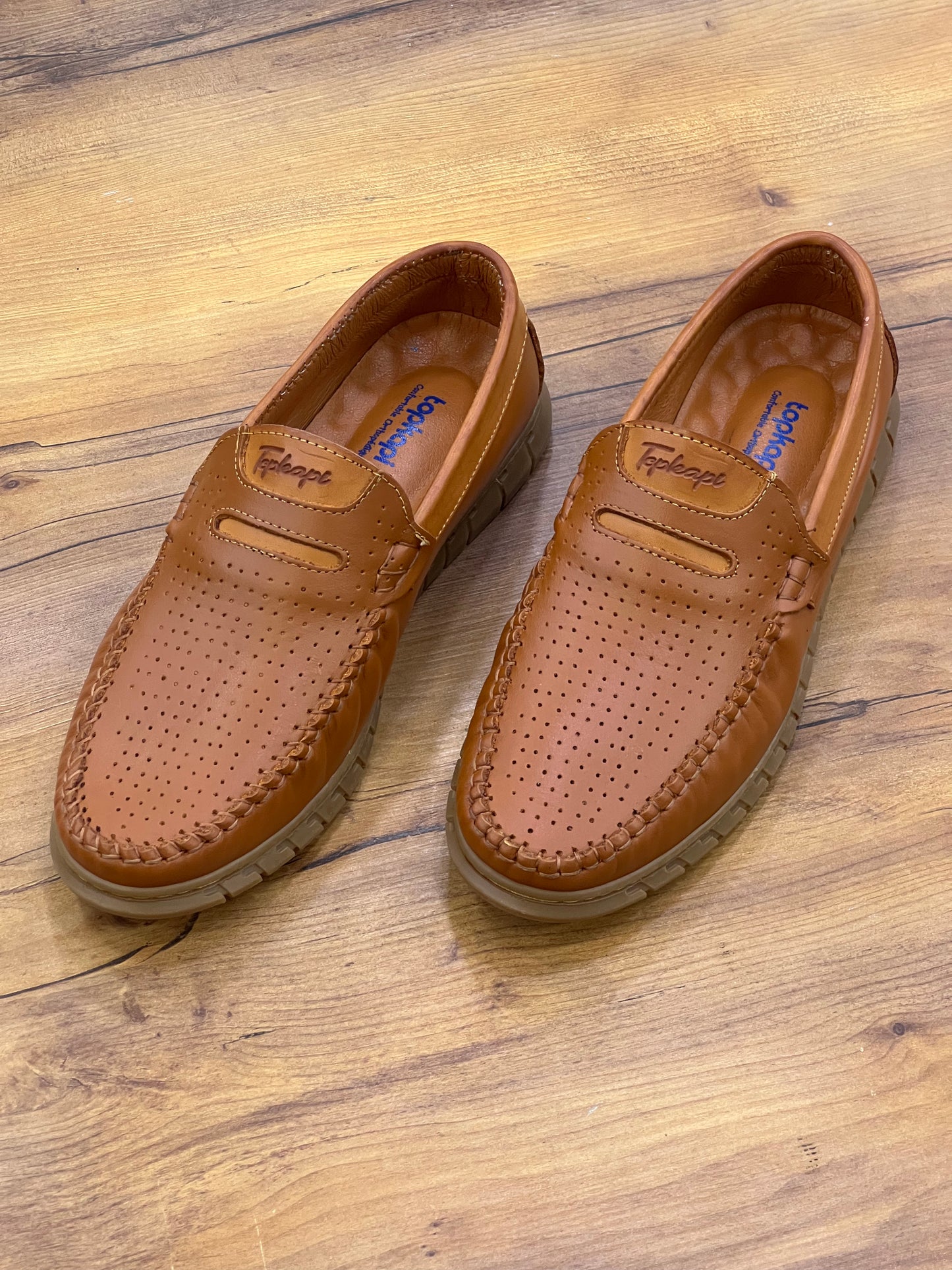 Mocassin Cuir Naturel 100%
