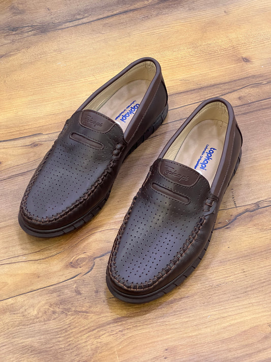 Mocassin Cuir Naturel 100%