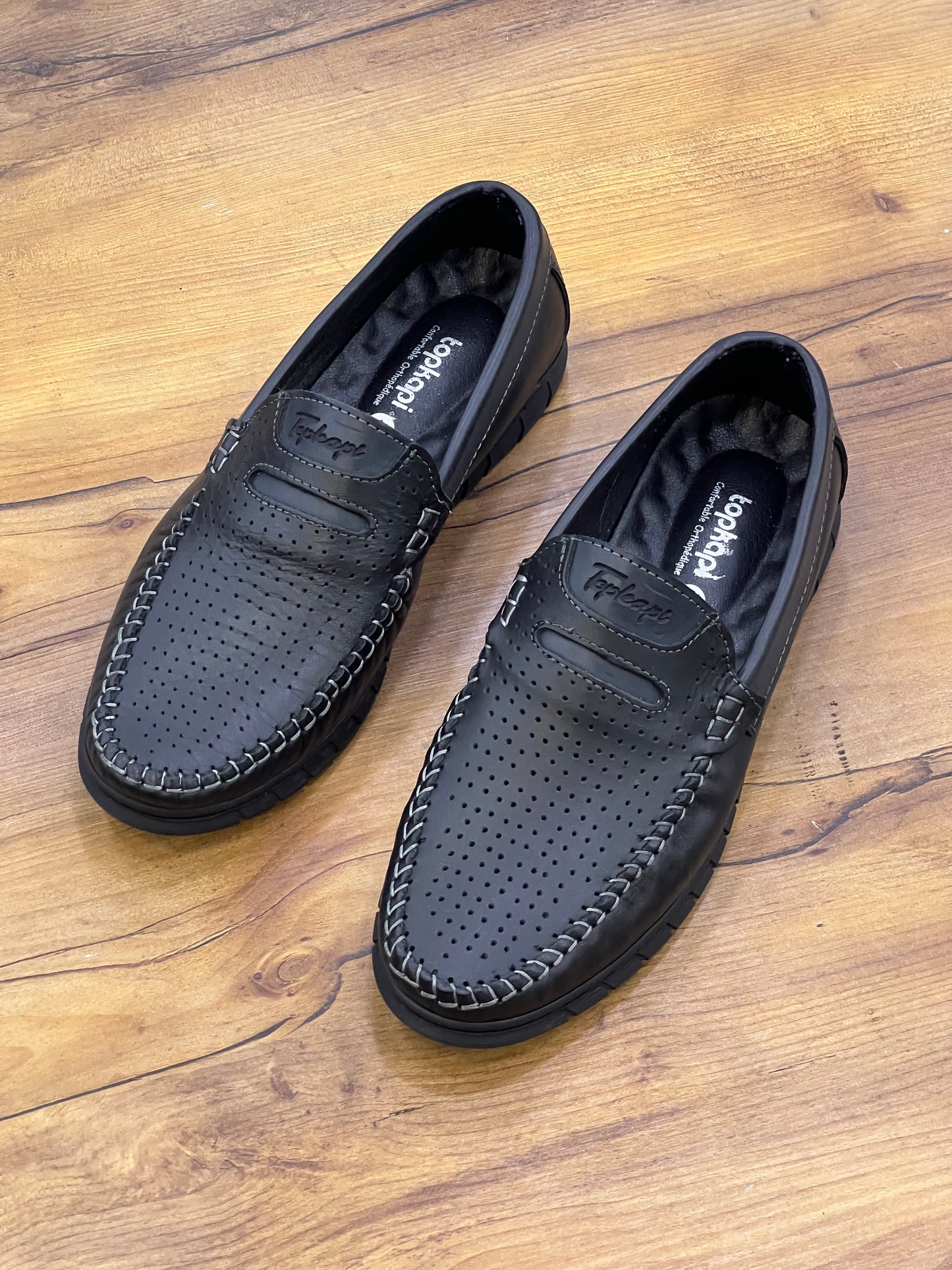 Mocassin Cuir Naturel 100%